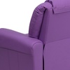 image:imageFlash Furniture Vana LeatherSoft Kids Recliner with Cup Holder Headrest and Safety Recline Contemporary Reclining Chair for Kids Supports up to 90 lbs BrownLavender Vinyl
