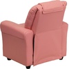 image:imageFlash Furniture Vana LeatherSoft Kids Recliner with Cup Holder Headrest and Safety Recline Contemporary Reclining Chair for Kids Supports up to 90 lbs BrownPink Vinyl