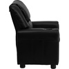 image:imageFlash Furniture Vana LeatherSoft Kids Recliner with Cup Holder Headrest and Safety Recline Contemporary Reclining Chair for Kids Supports up to 90 lbs BrownBlack Leathersoft