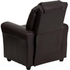 image:imageFlash Furniture Vana LeatherSoft Kids Recliner with Cup Holder Headrest and Safety Recline Contemporary Reclining Chair for Kids Supports up to 90 lbs BrownBrown Leathersoft