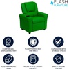 image:imageFlash Furniture Vana LeatherSoft Kids Recliner with Cup Holder Headrest and Safety Recline Contemporary Reclining Chair for Kids Supports up to 90 lbs BrownGreen Vinyl
