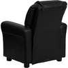 image:imageFlash Furniture Vana LeatherSoft Kids Recliner with Cup Holder Headrest and Safety Recline Contemporary Reclining Chair for Kids Supports up to 90 lbs BrownBlack Leathersoft