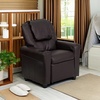image:imageFlash Furniture Vana LeatherSoft Kids Recliner with Cup Holder Headrest and Safety Recline Contemporary Reclining Chair for Kids Supports up to 90 lbs BrownBrown Leathersoft