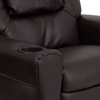 image:imageFlash Furniture Vana LeatherSoft Kids Recliner with Cup Holder Headrest and Safety Recline Contemporary Reclining Chair for Kids Supports up to 90 lbs BrownBrown Leathersoft