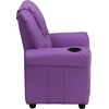 image:imageFlash Furniture Vana LeatherSoft Kids Recliner with Cup Holder Headrest and Safety Recline Contemporary Reclining Chair for Kids Supports up to 90 lbs BrownLavender Vinyl
