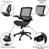 image:imageFlash Furniture Warfield MidBack Transparent Black Mesh Executive Swivel Office Chair with Black Frame and FlipUp ArmsBlack MeshBlack Frame