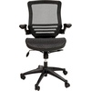 image:imageFlash Furniture Warfield MidBack Transparent Black Mesh Executive Swivel Office Chair with Black Frame and FlipUp ArmsBlack MeshBlack Frame