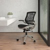 image:imageFlash Furniture Warfield MidBack Transparent Black Mesh Executive Swivel Office Chair with Black Frame and FlipUp ArmsBlack MeshGraphite Silver Frame