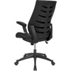 image:imageFlash Furniture Waylon High Back Black LeatherSoft Executive Swivel Office Chair with Molded Foam Seat and Adjustable Arms