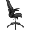 image:imageFlash Furniture Waylon High Back Black LeatherSoft Executive Swivel Office Chair with Molded Foam Seat and Adjustable Arms