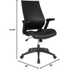 image:imageFlash Furniture Waylon High Back Black LeatherSoft Executive Swivel Office Chair with Molded Foam Seat and Adjustable Arms