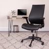 image:imageFlash Furniture Waylon High Back Black LeatherSoft Executive Swivel Office Chair with Molded Foam Seat and Adjustable Arms