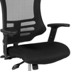 image:imageFlash Furniture Waylon High Back Black Mesh Multifunction Executive Swivel Ergonomic Office Chair with Molded Foam Seat and Adjustable ArmsBlack