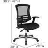 image:imageFlash Furniture Waylon High Back Black Mesh Multifunction Executive Swivel Ergonomic Office Chair with Molded Foam Seat and Adjustable ArmsBlack