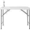 image:imageFlash Furniture Wesley 4 Portable Fish Cleaning Table with Sink Outdoor Portable Folding Camping Sink Table with Faucet and Hose Attachment White