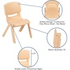 image:imageFlash Furniture Whitney 10 Pack Red Plastic Stackable School Chair with 105 Seat HeightAssorted