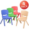 image:imageFlash Furniture Whitney 10 Pack Red Plastic Stackable School Chair with 105 Seat HeightAssorted