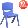 image:imageFlash Furniture Whitney 10 Pack Red Plastic Stackable School Chair with 105 Seat HeightBlue