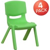 image:imageFlash Furniture Whitney 10 Pack Red Plastic Stackable School Chair with 105 Seat HeightGreen