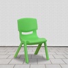 image:imageFlash Furniture Whitney 10 Pack Red Plastic Stackable School Chair with 105 Seat HeightGreen