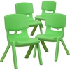 image:imageFlash Furniture Whitney 10 Pack Red Plastic Stackable School Chair with 105 Seat HeightGreen