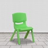 image:imageFlash Furniture Whitney 10 Pack Red Plastic Stackable School Chair with 105 Seat HeightGreen