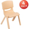 image:imageFlash Furniture Whitney 10 Pack Red Plastic Stackable School Chair with 105 Seat HeightNatural
