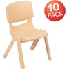 image:imageFlash Furniture Whitney 10 Pack Red Plastic Stackable School Chair with 105 Seat HeightNatural