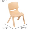 image:imageFlash Furniture Whitney 10 Pack Red Plastic Stackable School Chair with 105 Seat HeightNatural