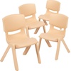image:imageFlash Furniture Whitney 10 Pack Red Plastic Stackable School Chair with 105 Seat HeightNatural