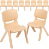 image:imageFlash Furniture Whitney 10 Pack Red Plastic Stackable School Chair with 105 Seat HeightNatural