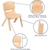 image:imageFlash Furniture Whitney 10 Pack Red Plastic Stackable School Chair with 105 Seat HeightNatural