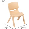 image:imageFlash Furniture Whitney 10 Pack Red Plastic Stackable School Chair with 105 Seat HeightNatural
