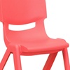 image:imageFlash Furniture Whitney 10 Pack Red Plastic Stackable School Chair with 105 Seat HeightRed