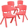 image:imageFlash Furniture Whitney 10 Pack Red Plastic Stackable School Chair with 105 Seat HeightRed