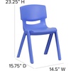image:imageFlash Furniture Whitney 4 Pack Plastic Stackable School Chairs with 1325 Seat Height Assorted ColorsAssorted
