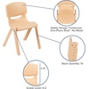 image:imageFlash Furniture Whitney 4 Pack Plastic Stackable School Chairs with 1325 Seat Height Assorted ColorsAssorted