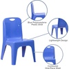 image:imageFlash Furniture Whitney 4 Pack Plastic Stackable School Chairs with 1325 Seat Height Assorted ColorsBlue
