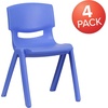 image:imageFlash Furniture Whitney 4 Pack Plastic Stackable School Chairs with 1325 Seat Height Assorted ColorsBlue