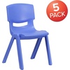 image:imageFlash Furniture Whitney 4 Pack Plastic Stackable School Chairs with 1325 Seat Height Assorted ColorsBlue