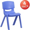 image:imageFlash Furniture Whitney 4 Pack Plastic Stackable School Chairs with 1325 Seat Height Assorted ColorsBlue