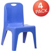 image:imageFlash Furniture Whitney 4 Pack Plastic Stackable School Chairs with 1325 Seat Height Assorted ColorsBlue