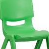 image:imageFlash Furniture Whitney 4 Pack Plastic Stackable School Chairs with 1325 Seat Height Assorted ColorsGreen