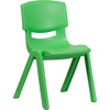 image:imageFlash Furniture Whitney 4 Pack Plastic Stackable School Chairs with 1325 Seat Height Assorted ColorsGreen