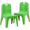 image:imageFlash Furniture Whitney 4 Pack Plastic Stackable School Chairs with 1325 Seat Height Assorted ColorsGreen