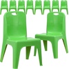 image:imageFlash Furniture Whitney 4 Pack Plastic Stackable School Chairs with 1325 Seat Height Assorted ColorsGreen