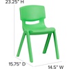image:imageFlash Furniture Whitney 4 Pack Plastic Stackable School Chairs with 1325 Seat Height Assorted ColorsGreen