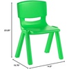 image:imageFlash Furniture Whitney 4 Pack Plastic Stackable School Chairs with 1325 Seat Height Assorted ColorsGreen