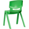 image:imageFlash Furniture Whitney 4 Pack Plastic Stackable School Chairs with 1325 Seat Height Assorted ColorsGreen