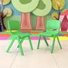 image:imageFlash Furniture Whitney 4 Pack Plastic Stackable School Chairs with 1325 Seat Height Assorted ColorsGreen